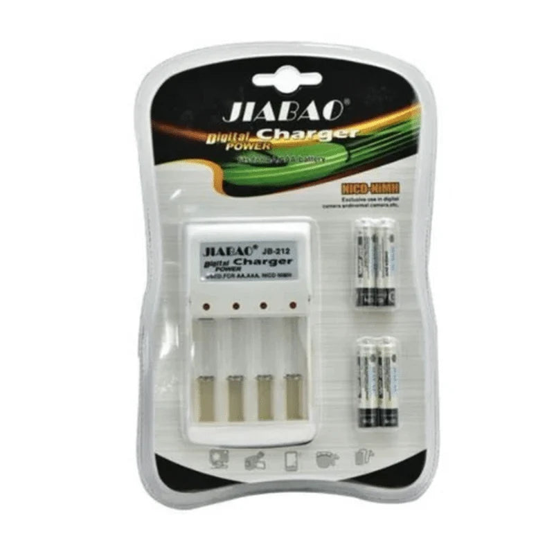 Battery Charger with 4 AA Rechargeable Batteries
