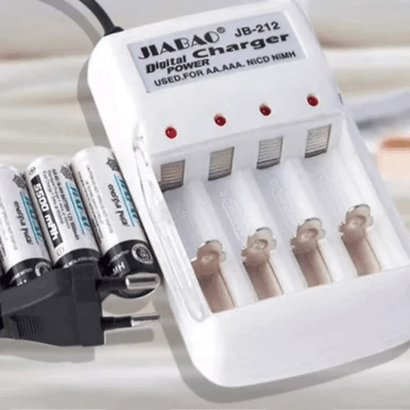 Battery Charger with 4 AA Rechargeable Batteries