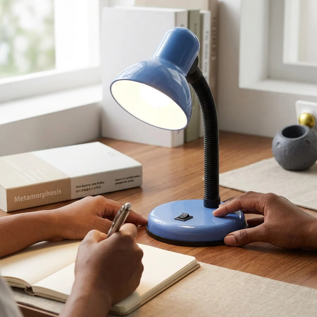 Compact LED Eye-Care Desk Lamp for Study and Office