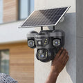 4G Solar Outdoor Security Camera with Triple‑Lens and Solar Power